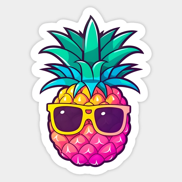 Pinapple Sunglasses Sticker by H3ll Studio